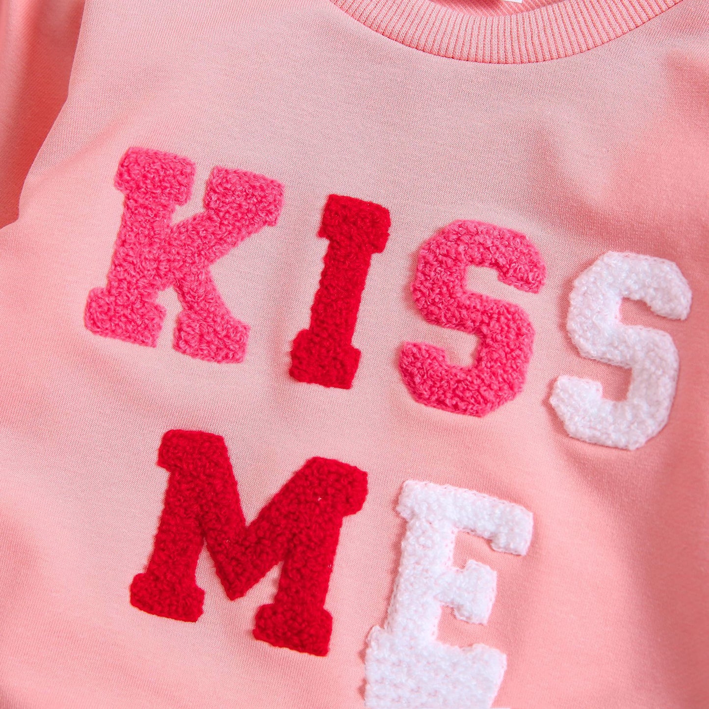 Lily Girls' Letter Towel Embroidered Sweater