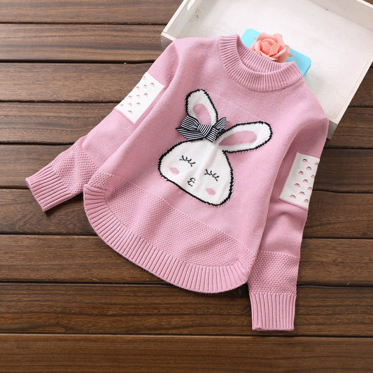 Mia Girls' Round Neck Cartoon Pullover Knitted Sweater - GuGuTon baby store - Baby Fashion - Toddlers Outfits - Babies Outfits - Toddler Clothes - Kids Clothing - Newborn Clothes - Newborn Wear - Kids Wear - Trending Clothes - Trending Outfits - Fall Fashion - Winter Fashion - Girls Clothes - Boys Clothes - Babies Wear - Kids Accessories - KidsWear - Summer Clothes - Summer Fashion - Summer Trend - Falls Sweaters - Tops - Bottom - Jeans - Blouse - Dresses - Newborn Dresses - Toys