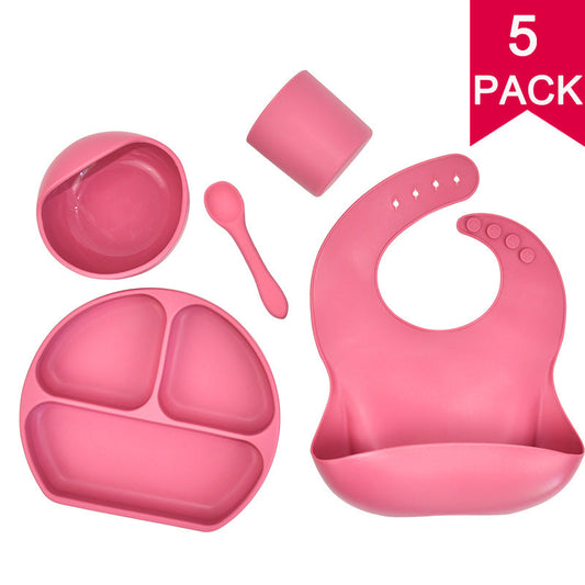 Silicone tableware set baby feeding complementary food
