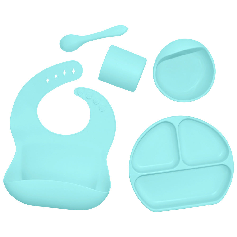 Silicone tableware set baby feeding complementary food