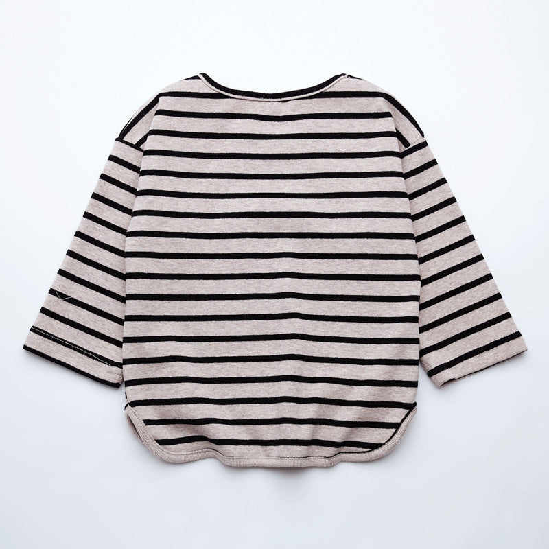 Sophia Fashion Striped Kids Baby Girls Clothes Long Sleeve