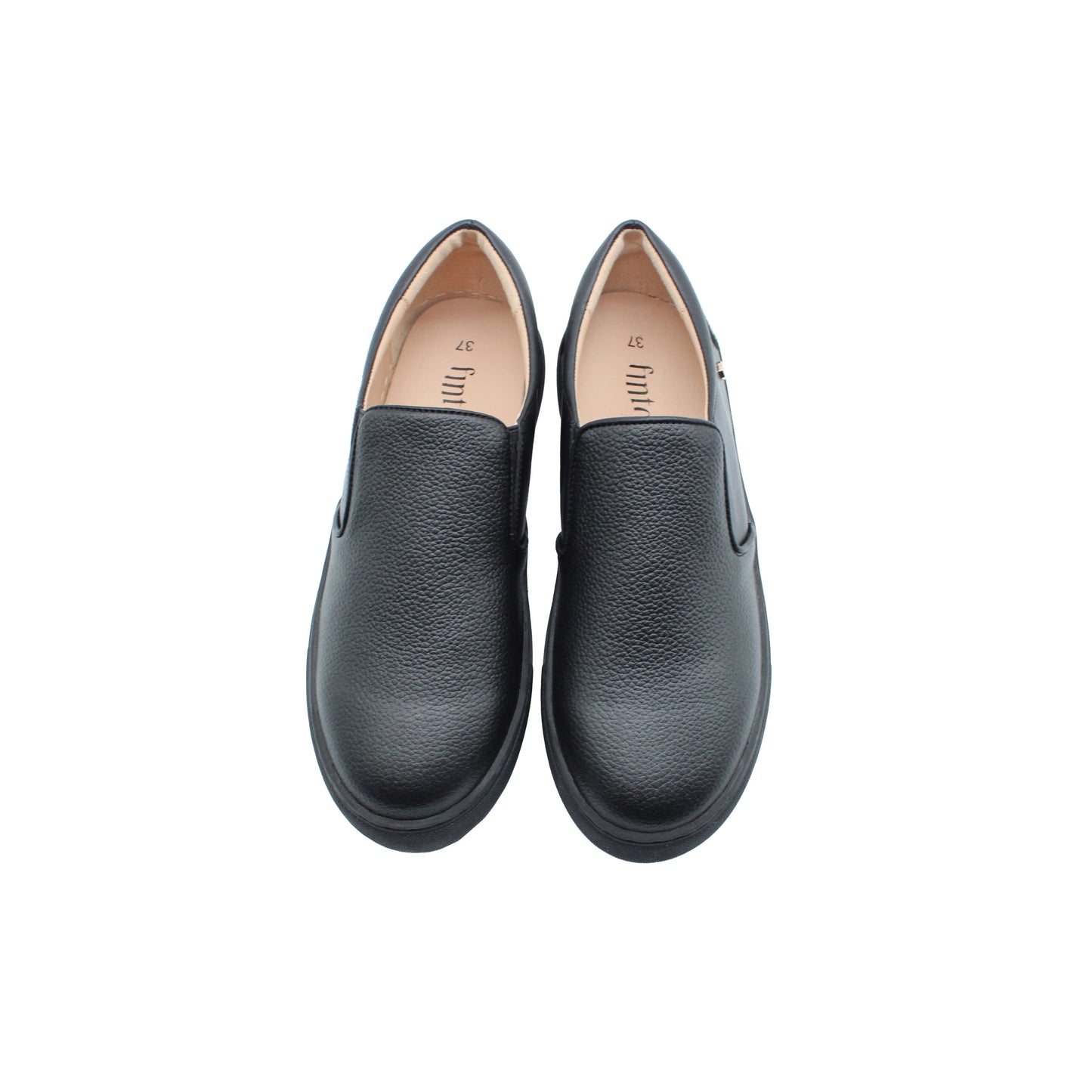Xavier Black Leather boys weekday step-in shoes