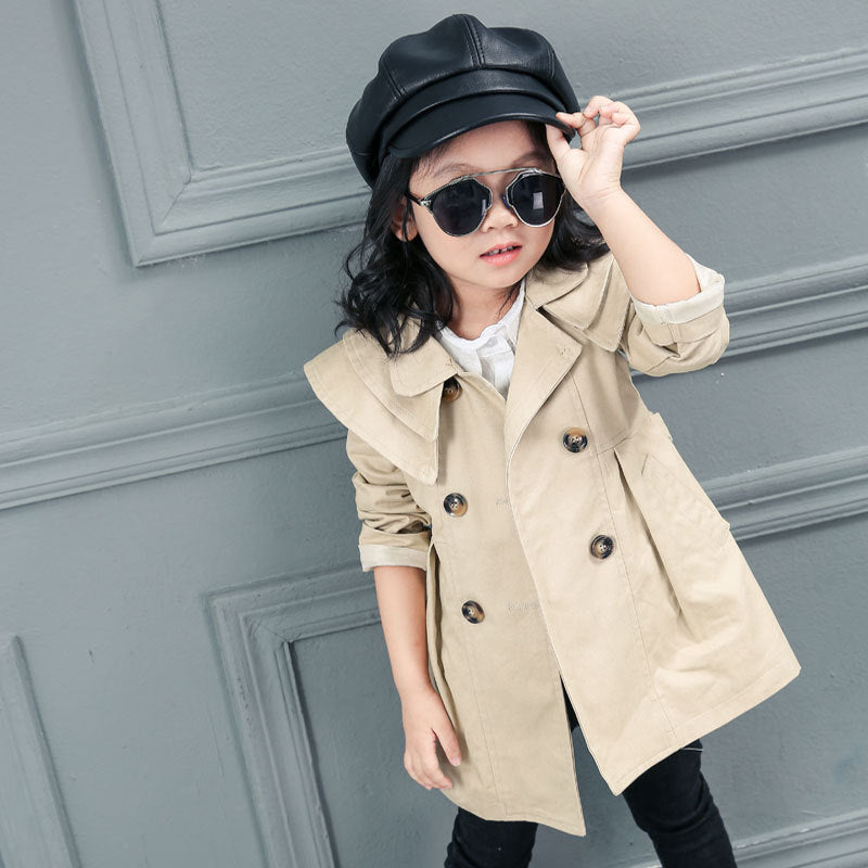 Mary Spring And Autumn New Cotton Girls Windbreaker