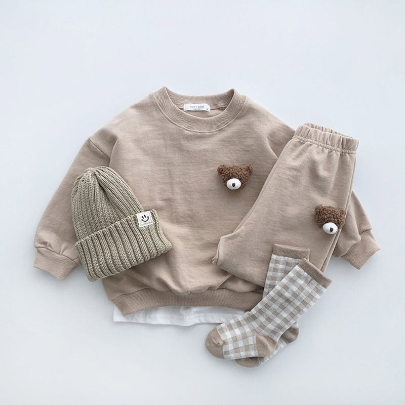Amaia Casual Solid Color Round Neck Sweatpants Sweater