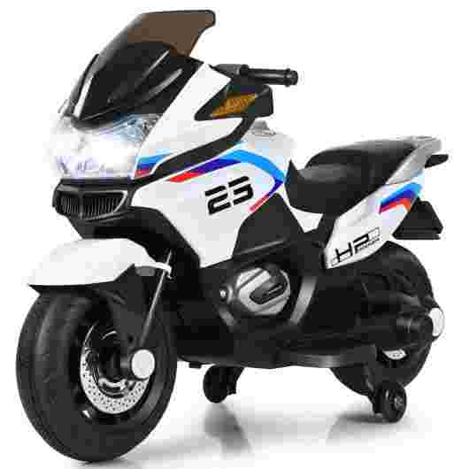 Kids Electric Ride On Motorcycle 12V - White
