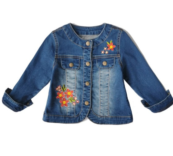 Gloria High Quality Spring Girls Jacket flowers