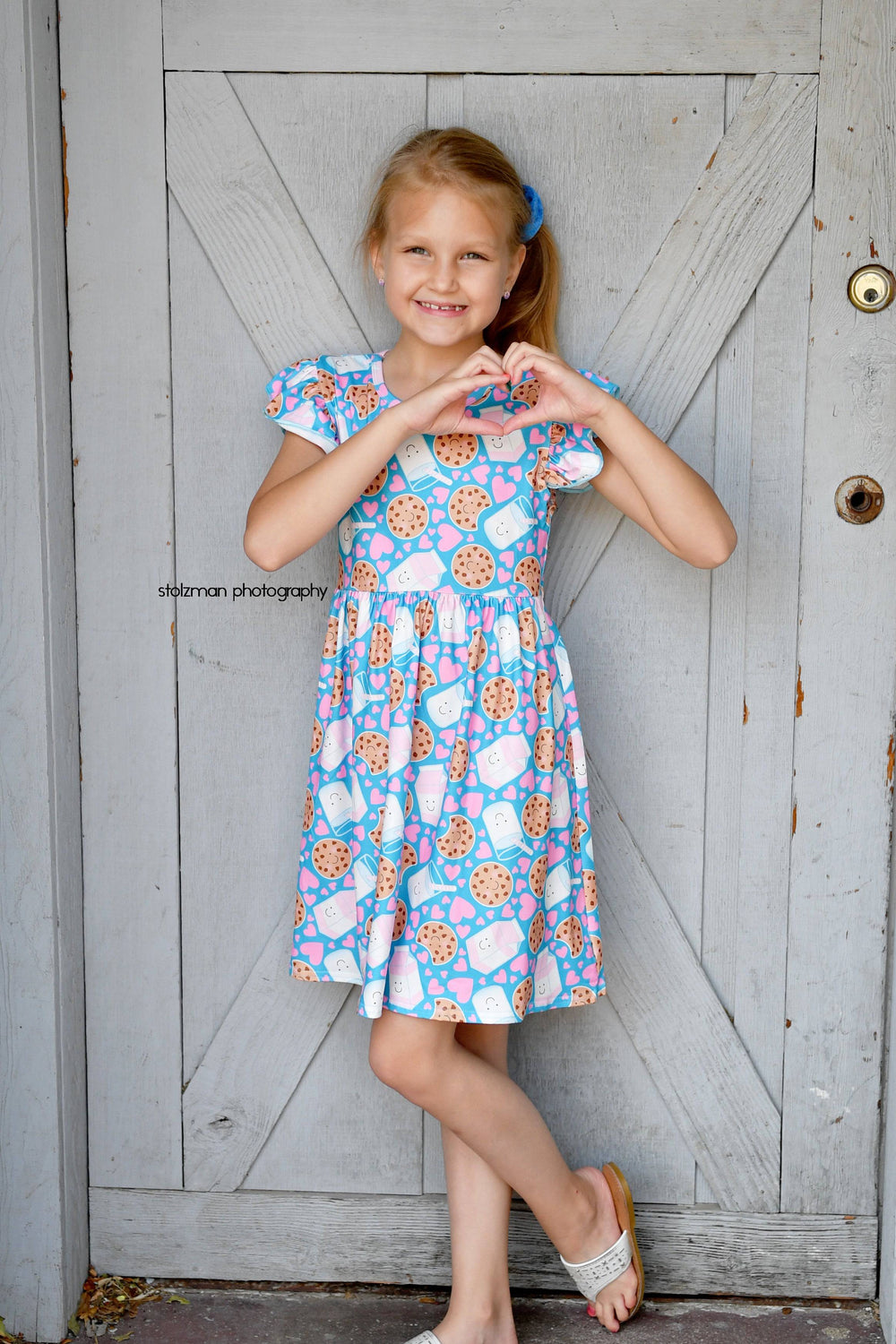 Zion Milk and Cookies Long Flutter Milk Silk Dress