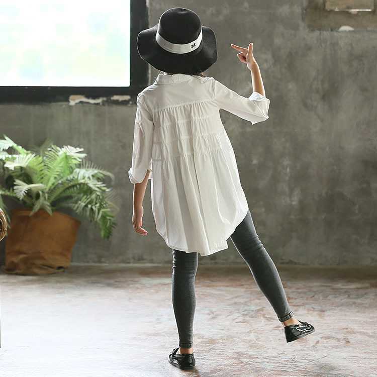 Carmen Girls' Big Kids Loose Fashionable Tops Korean Style Shirts Big Kids'