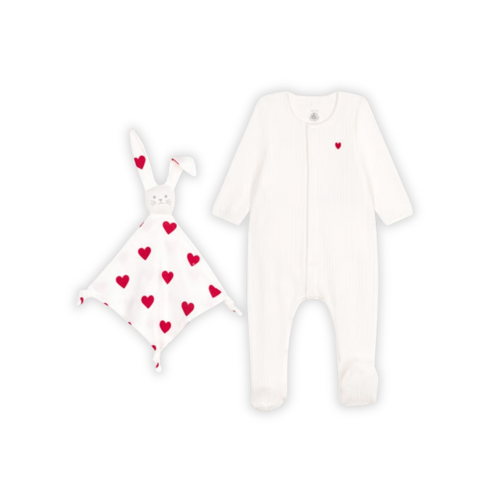 Emiliano 2pc Footie With Attached Bodysuit and Doudou - GuGuTon baby store - Baby Fashion - Toddlers Outfits - Babies Outfits - Toddler Clothes - Kids Clothing - Newborn Clothes - Newborn Wear - Kids Wear - Trending Clothes - Trending Outfits - Fall Fashion - Winter Fashion - Girls Clothes - Boys Clothes - Babies Wear - Kids Accessories - KidsWear - Summer Clothes - Summer Fashion - Summer Trend - Falls Sweaters - Tops - Bottom - Jeans - Blouse - Dresses - Newborn Dresses - Toys