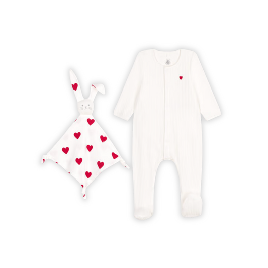 Emiliano 2pc Footie With Attached Bodysuit and Doudou - GuGuTon baby store - Baby Fashion - Toddlers Outfits - Babies Outfits - Toddler Clothes - Kids Clothing - Newborn Clothes - Newborn Wear - Kids Wear - Trending Clothes - Trending Outfits - Fall Fashion - Winter Fashion - Girls Clothes - Boys Clothes - Babies Wear - Kids Accessories - KidsWear - Summer Clothes - Summer Fashion - Summer Trend - Falls Sweaters - Tops - Bottom - Jeans - Blouse - Dresses - Newborn Dresses - Toys