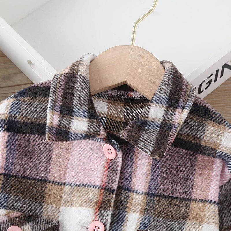 Yanisa Girls jacket Fashion Small Plaid Fashion