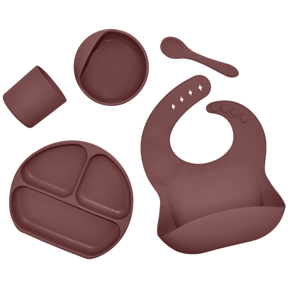 Silicone tableware set baby feeding complementary food