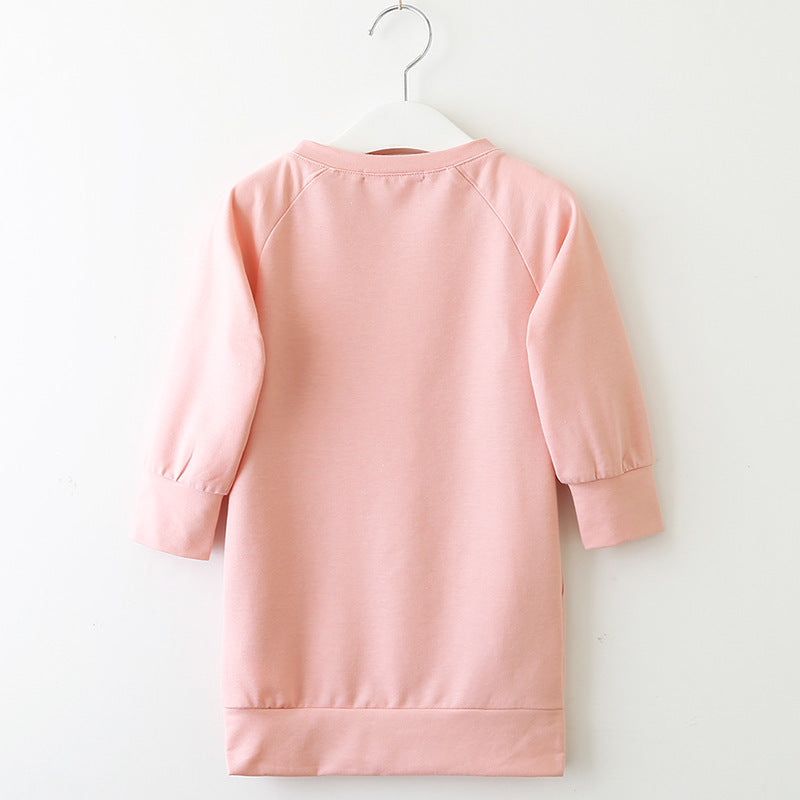 Chloe Girls dress long sleeve letter ball sweater