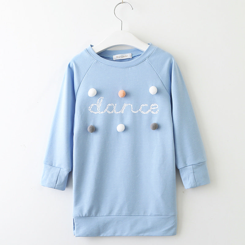 Chloe Girls dress long sleeve letter ball sweater