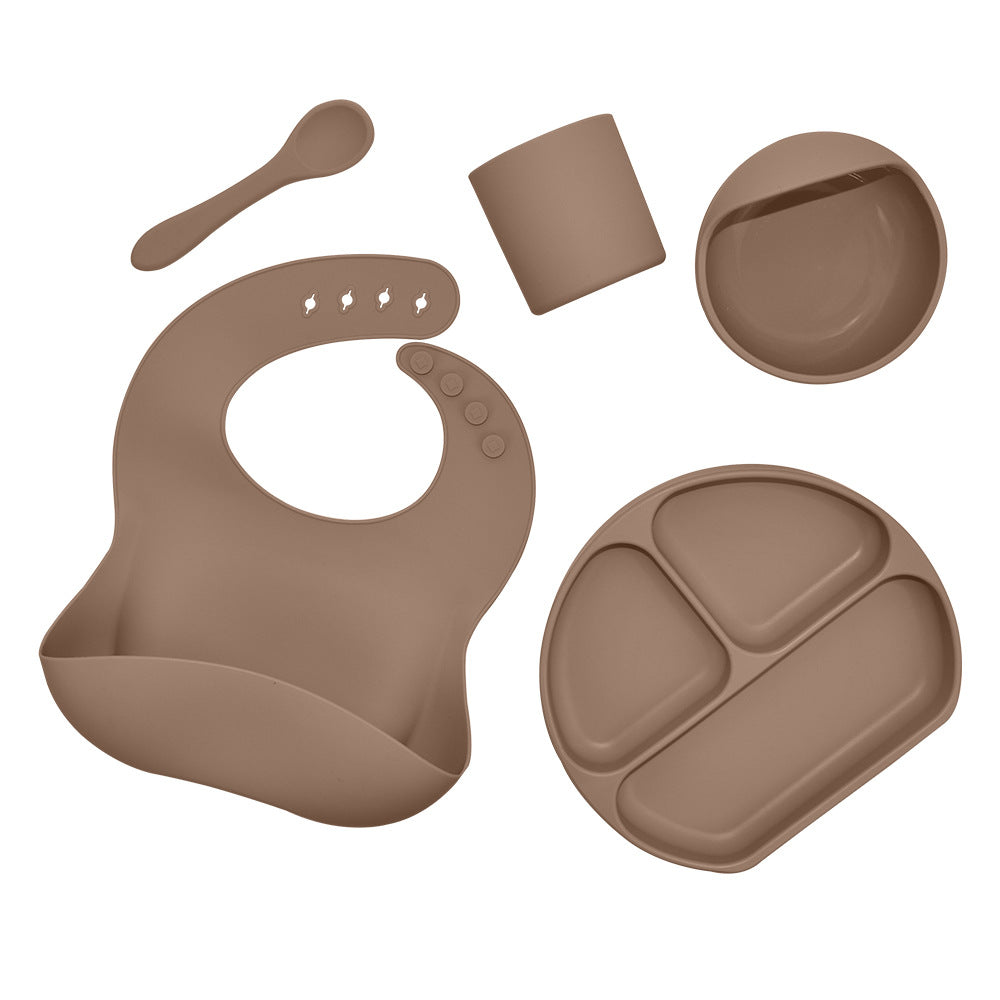Silicone tableware set baby feeding complementary food