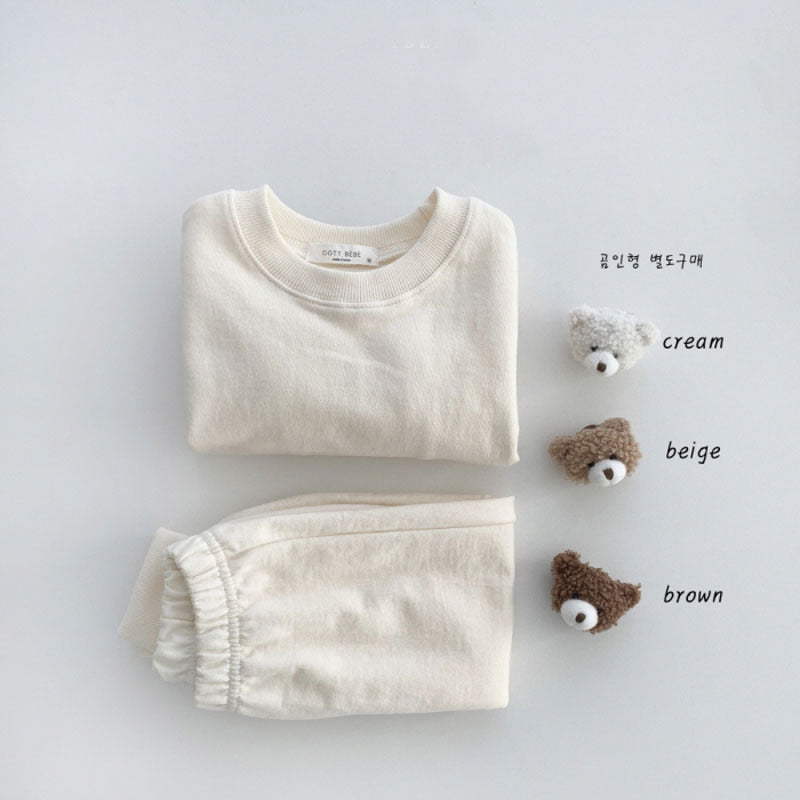 Amaia Casual Solid Color Round Neck Sweatpants Sweater