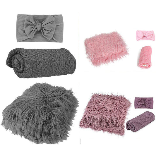 3pcs Baby Photography Props Photo Wraps Studio Photography Blankets