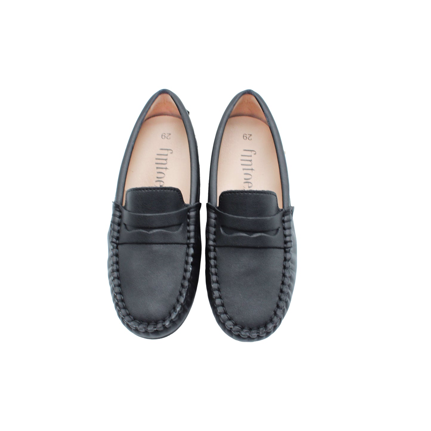Jordan Black Leather loafer with penny