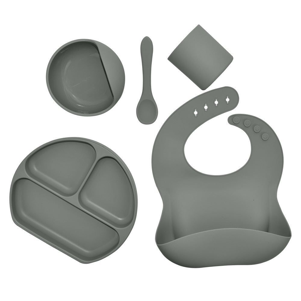 Silicone tableware set baby feeding complementary food