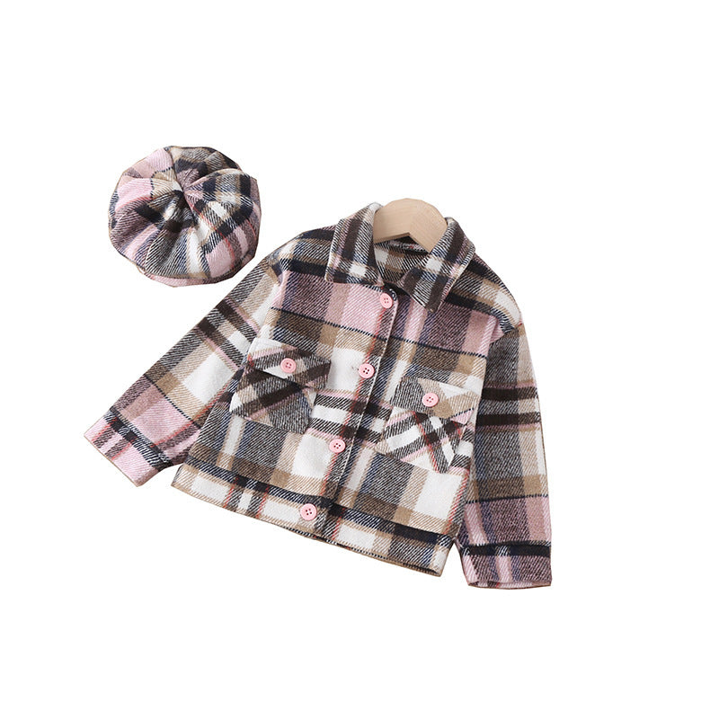 Yanisa Girls jacket Fashion Small Plaid Fashion
