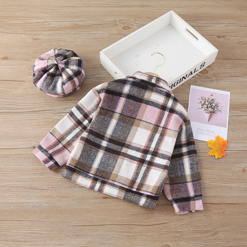 Yanisa Girls jacket Fashion Small Plaid Fashion