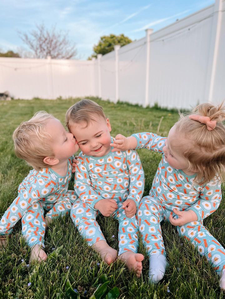 Baron Long Sleeve Pajama Set - Bacon & Eggs Haze