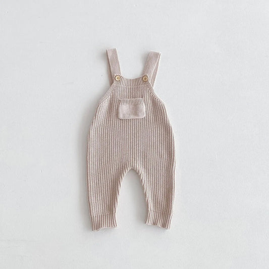 Front Pocket Cable Knitted Jumpsuit
