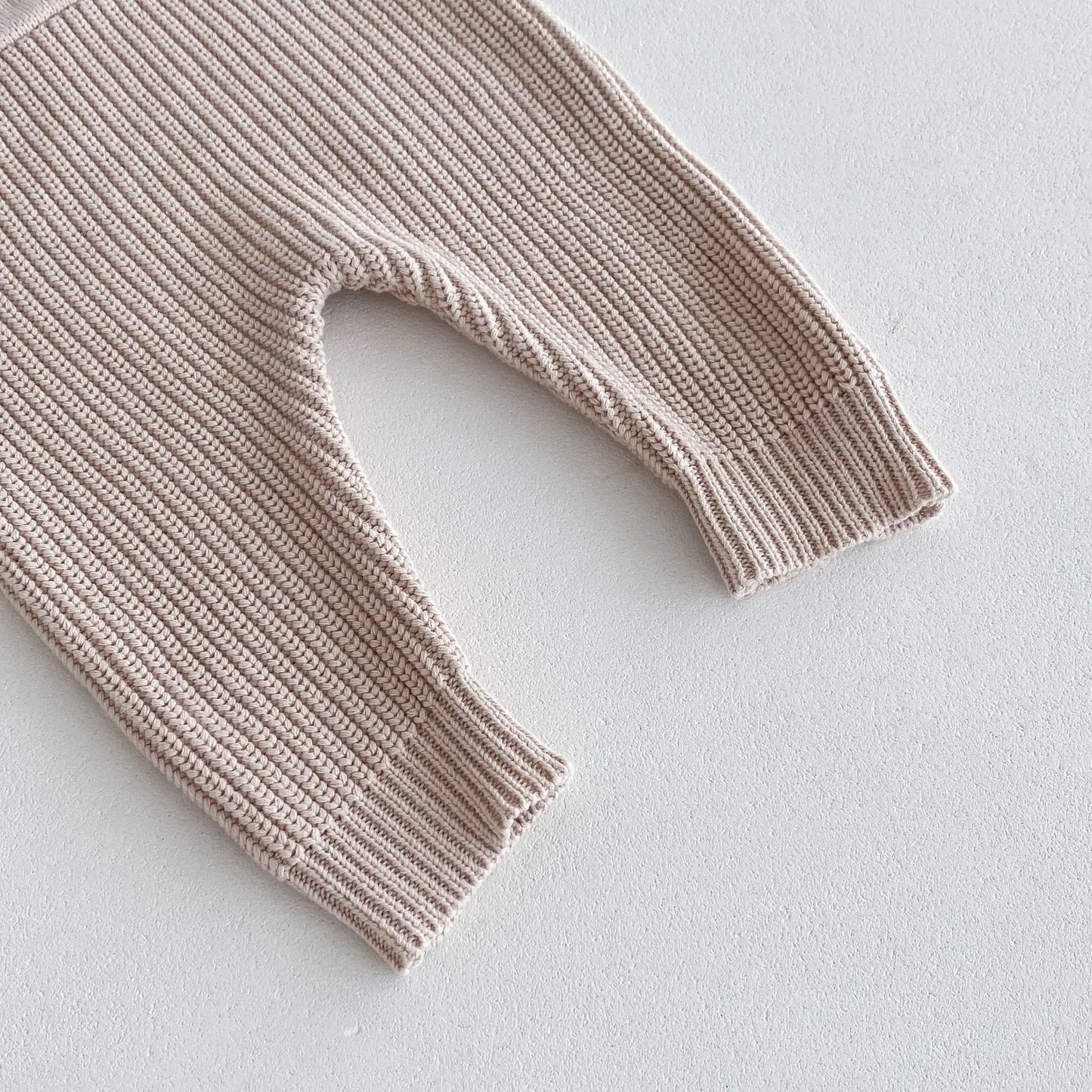 Front Pocket Cable Knitted Jumpsuit