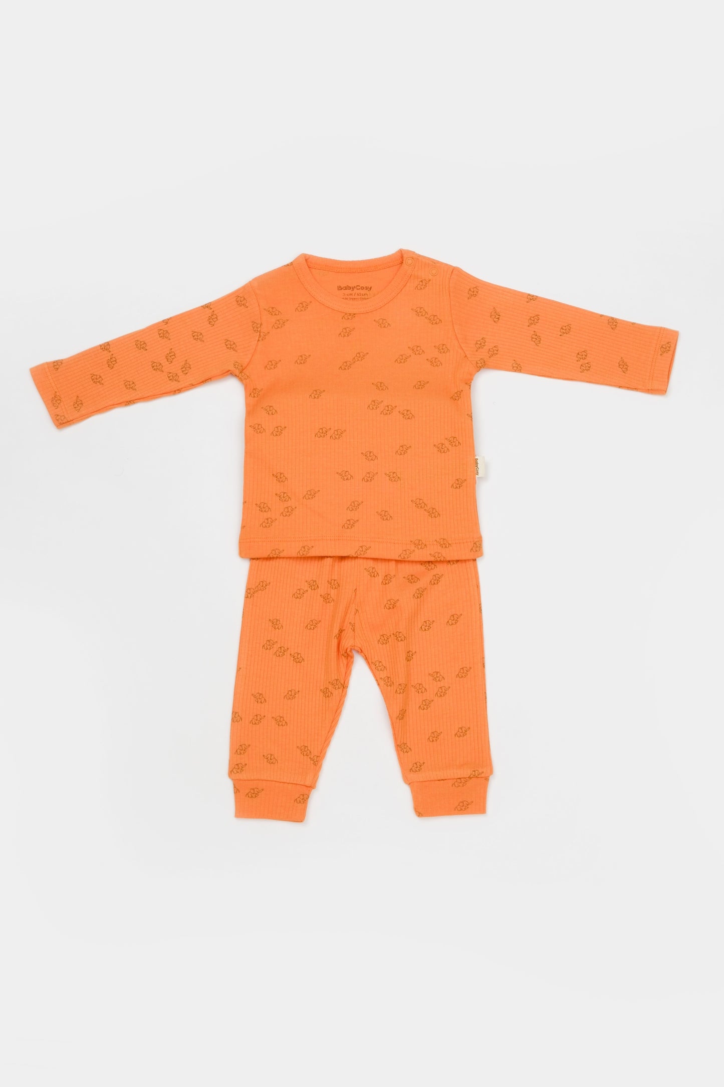 Three Piece Orange Elephant Set