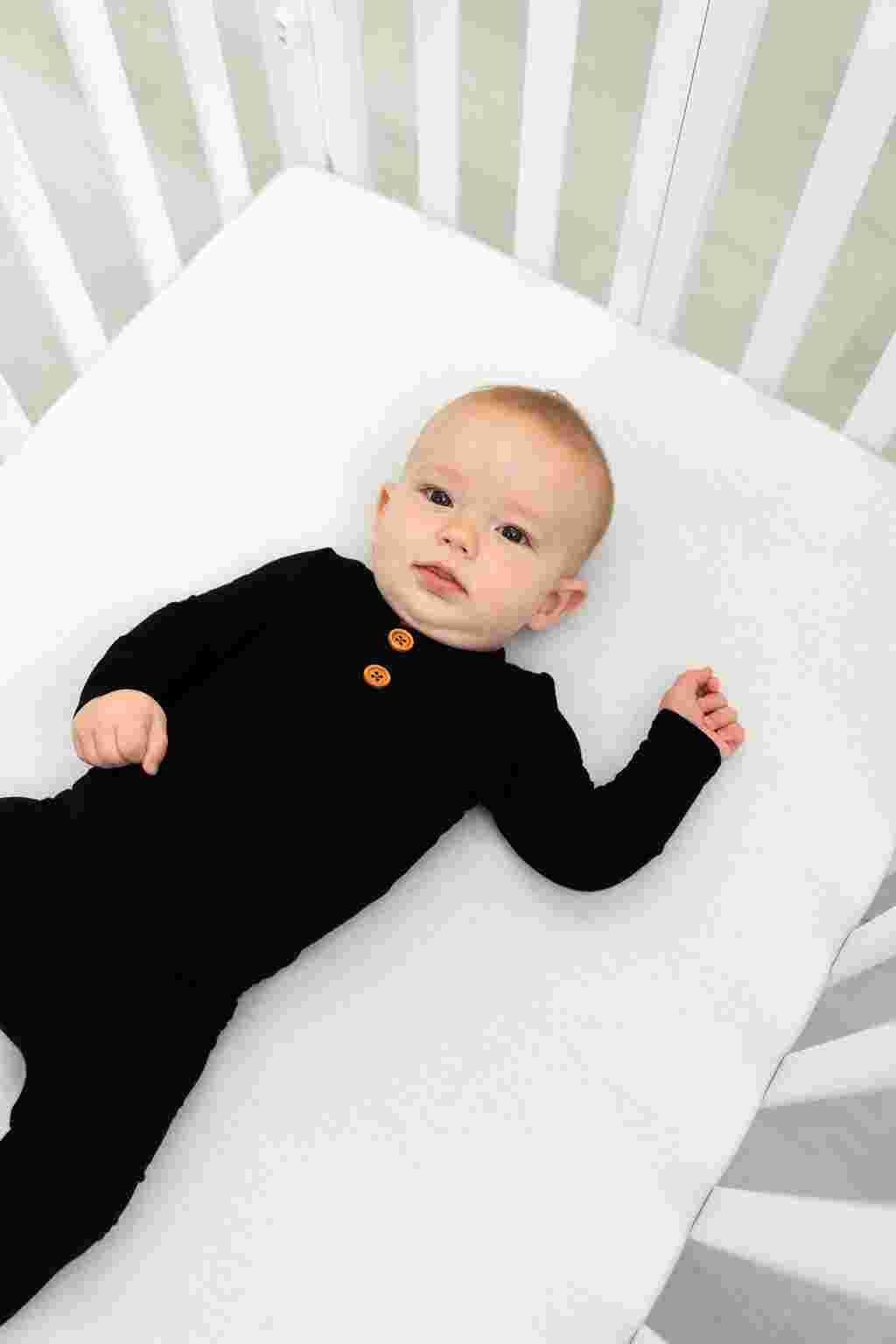 Black Infant Bamboo Clothing Set for Comfort