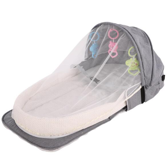 Portable Baby Bed with Mosquito Net: Ideal for Travel & Outdoor Safety