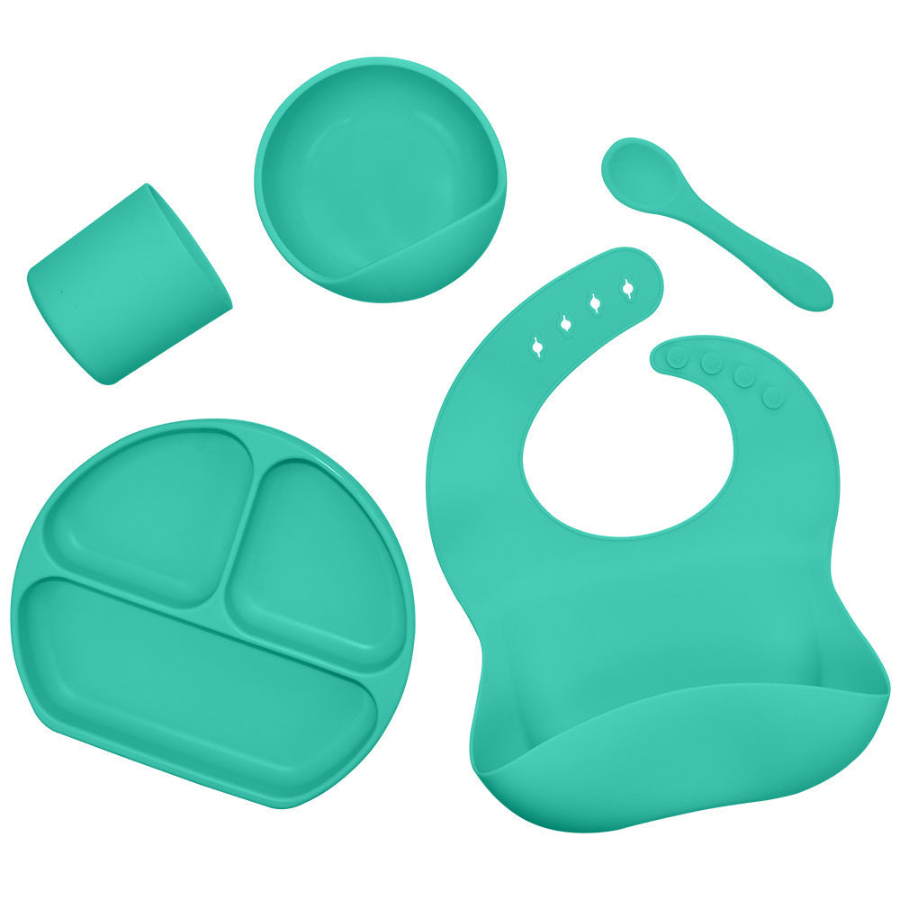 Silicone tableware set baby feeding complementary food