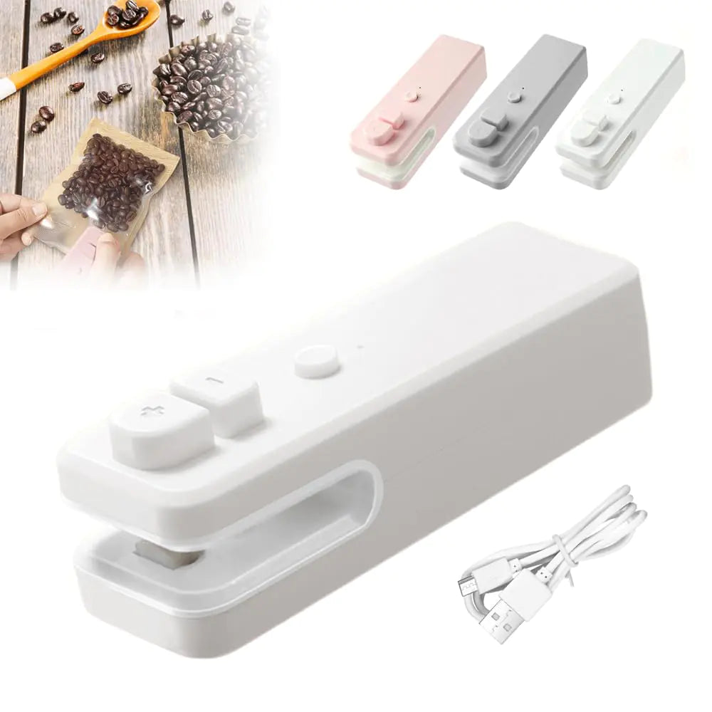 Mini Bag Sealer 2024 New 2 in 1 Heat Sealer with Cutter USB Rechargeable