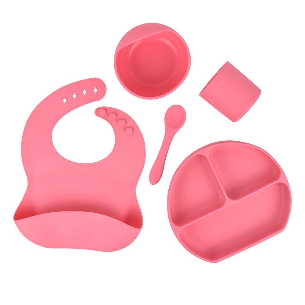 Silicone tableware set baby feeding complementary food