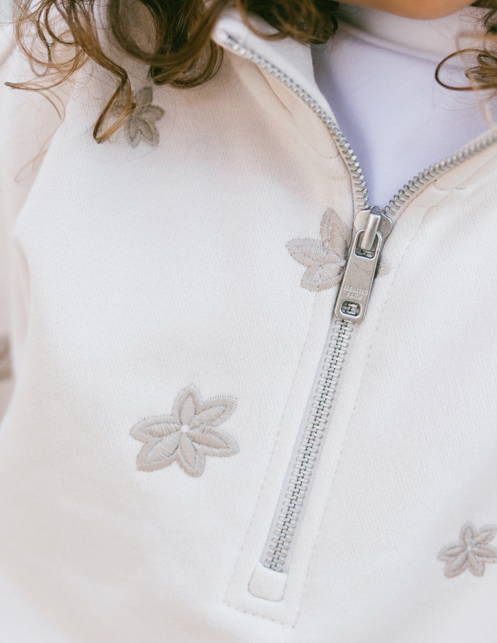 Fermina Floral Kids Half-Zip
