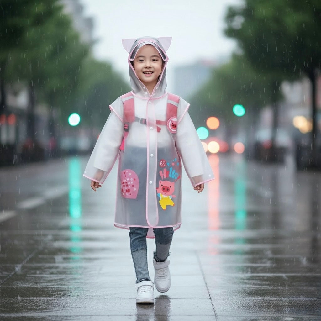 Hooded Waterproof Raincoat- Lightweight & Durable