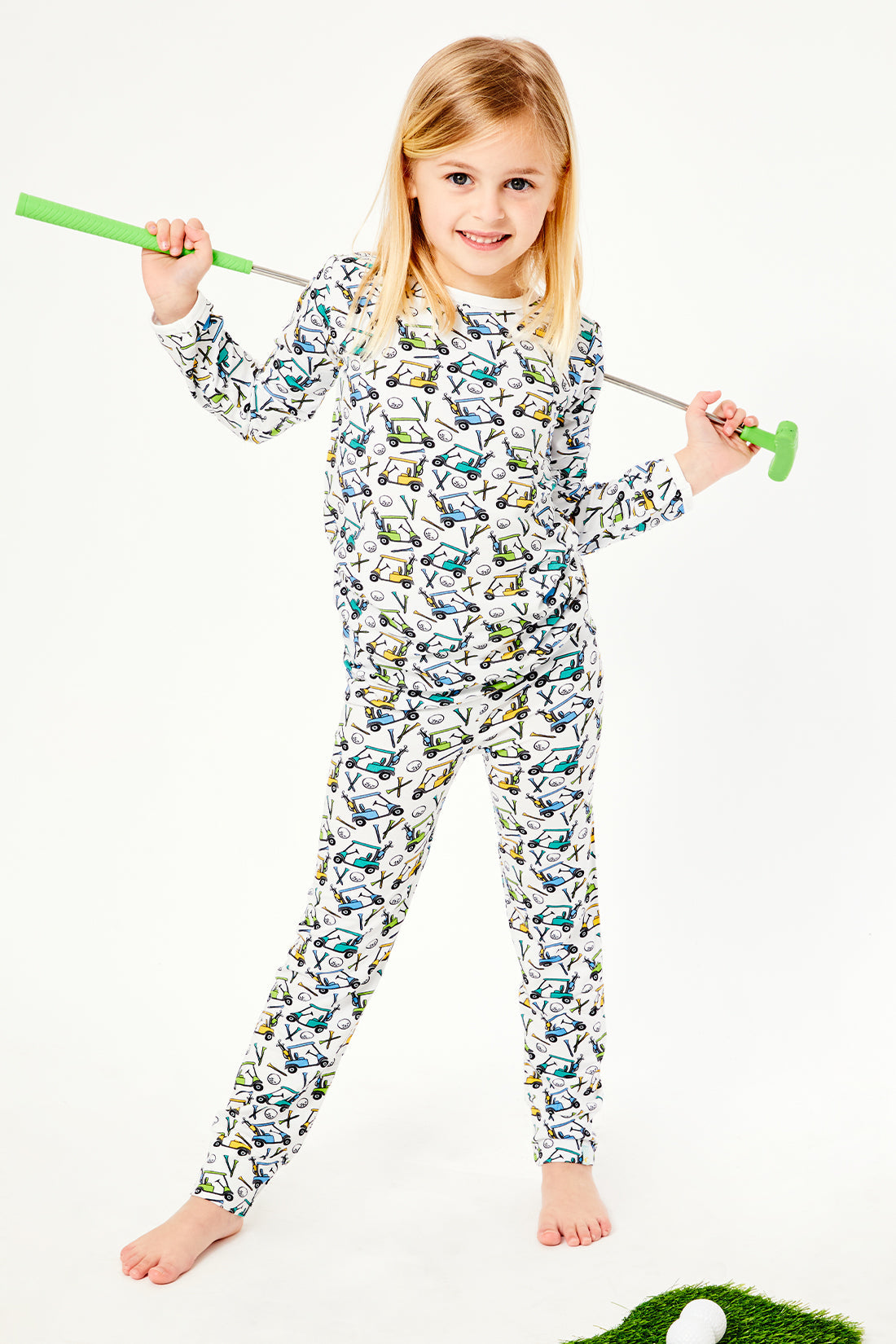 Ezra Long Sleeve Pajama Set - Golf