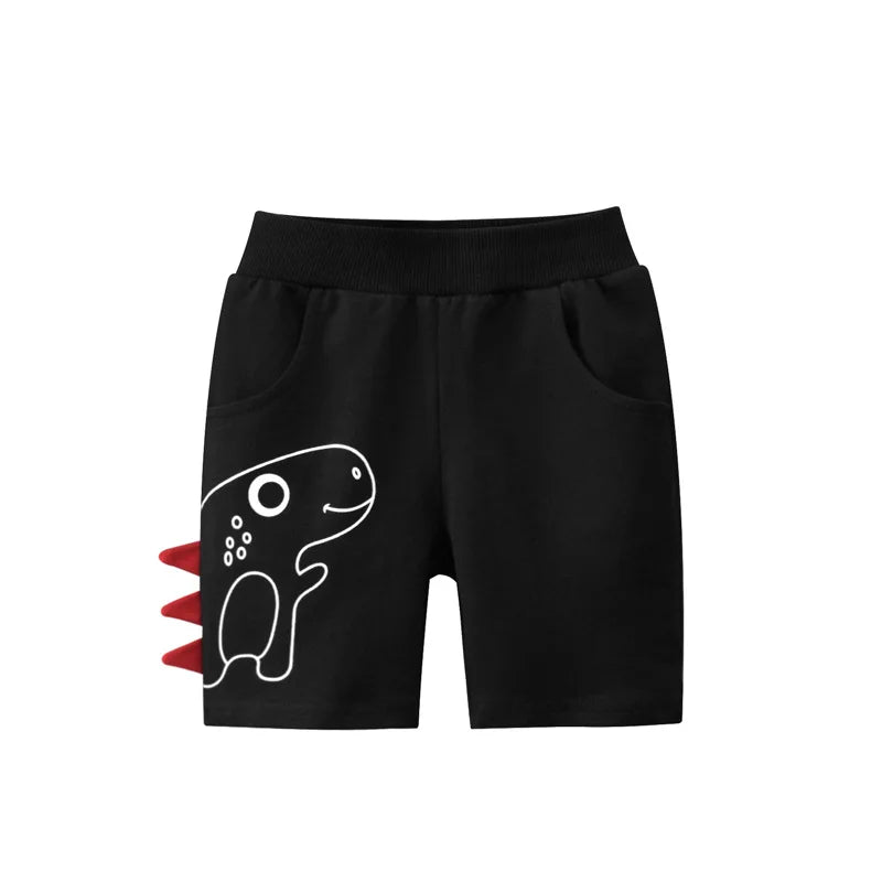 Natanael Boys Shorts Casual Stretch Cartoon Dinosaur