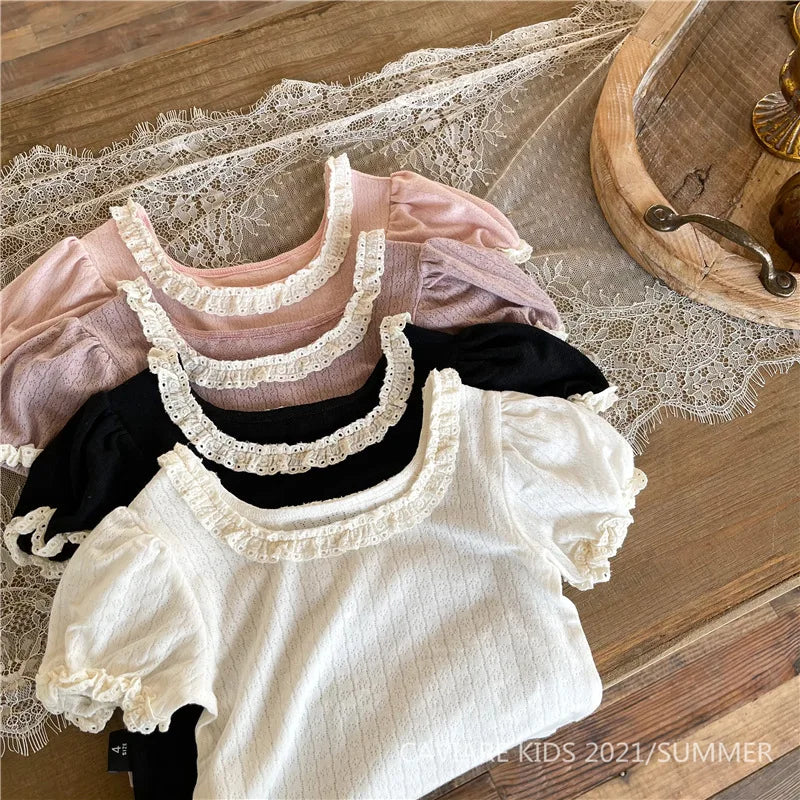 Aitana Clothes Summer Thin Cotton Kids Toddler Mesh Blouse