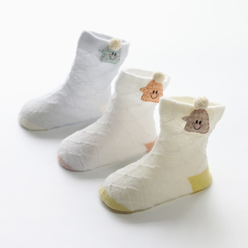 Baby mesh socks, fine cotton models, boneless suture