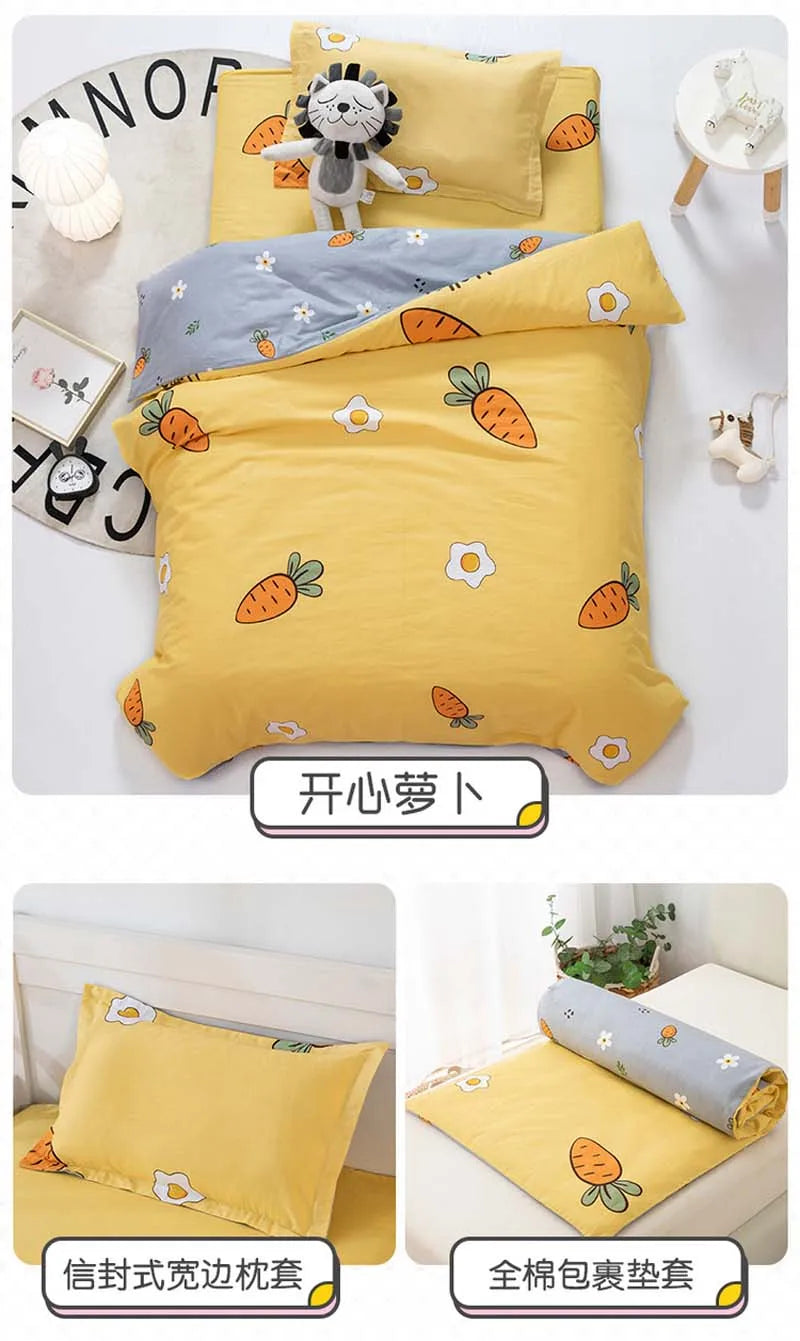 3pcs/set Kindergarten Children's Quilt Cover Bed Sheets Without
