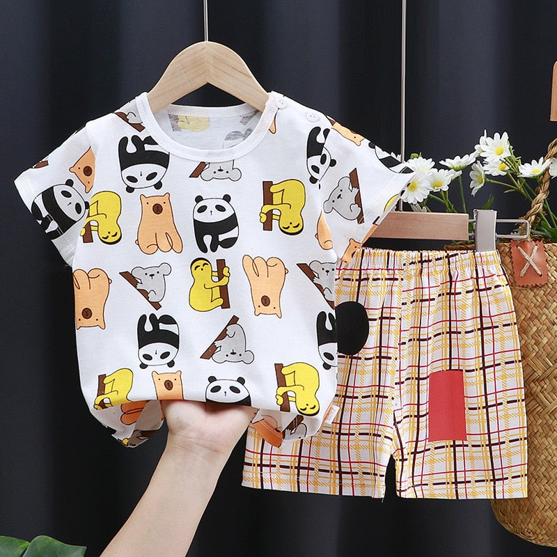 Kiyan Brand Designer Toddler Boys Clothes Short Sets - GuGuTon