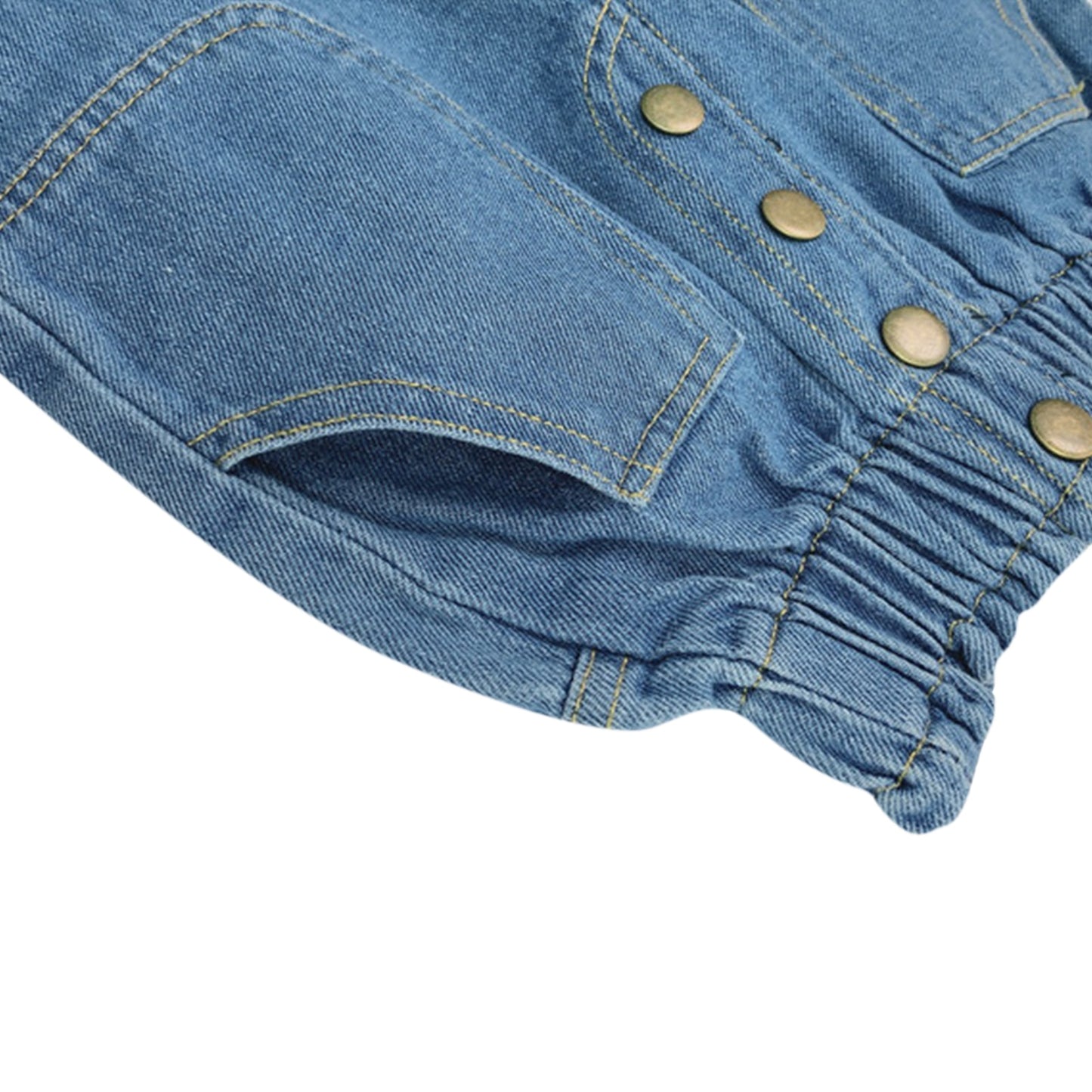 Selvio Toddler All-Match Elastic Waist Denim Ripped Pants