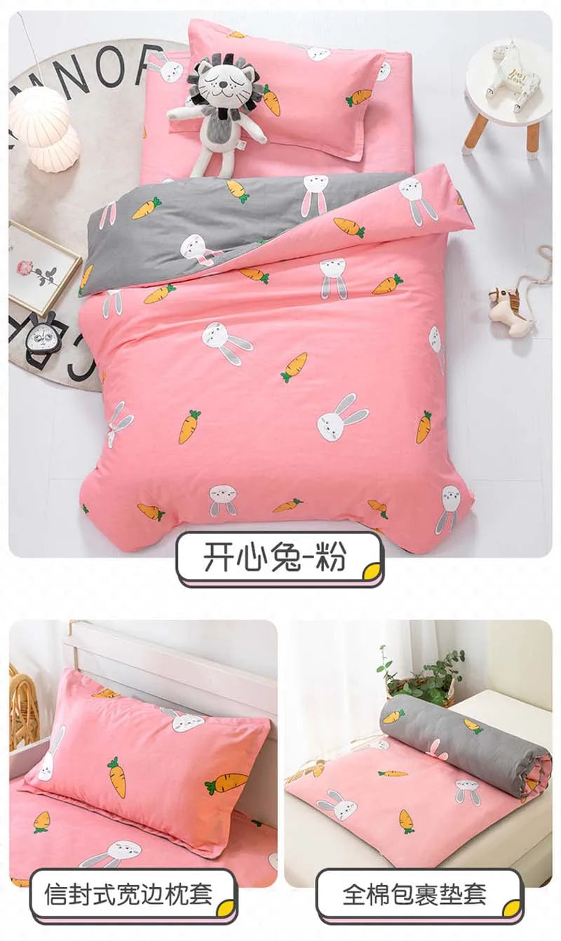 3pcs/set Kindergarten Children's Quilt Cover Bed Sheets Without