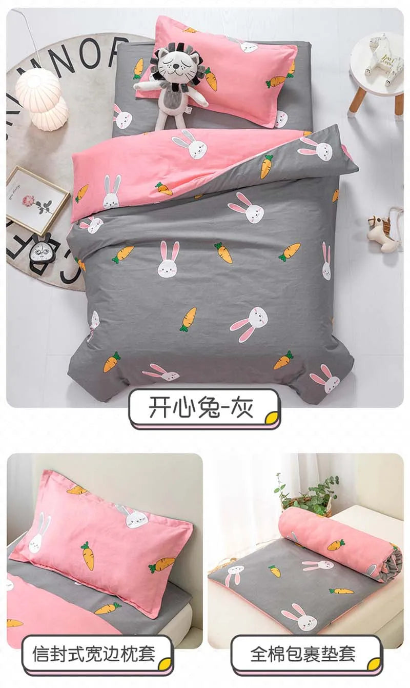 3pcs/set Kindergarten Children's Quilt Cover Bed Sheets Without