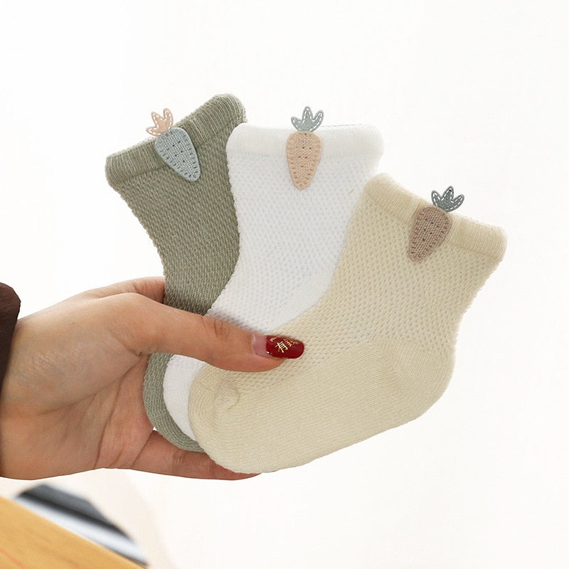 Baby mesh socks, fine cotton models, boneless suture
