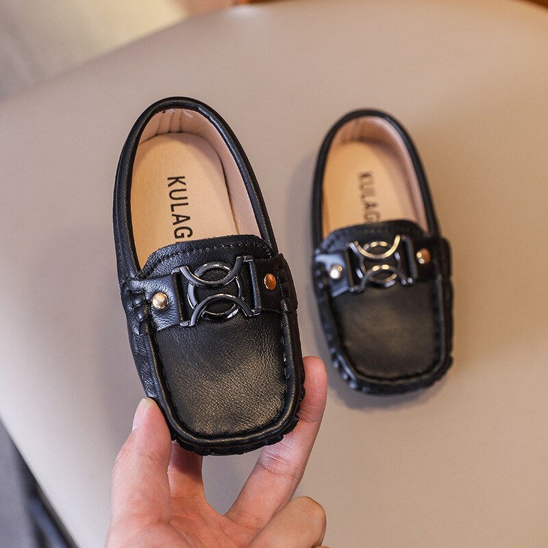 Fashion Children Loafers Boys Party Wedding Shoes Moccasins Metal - GuGuTon