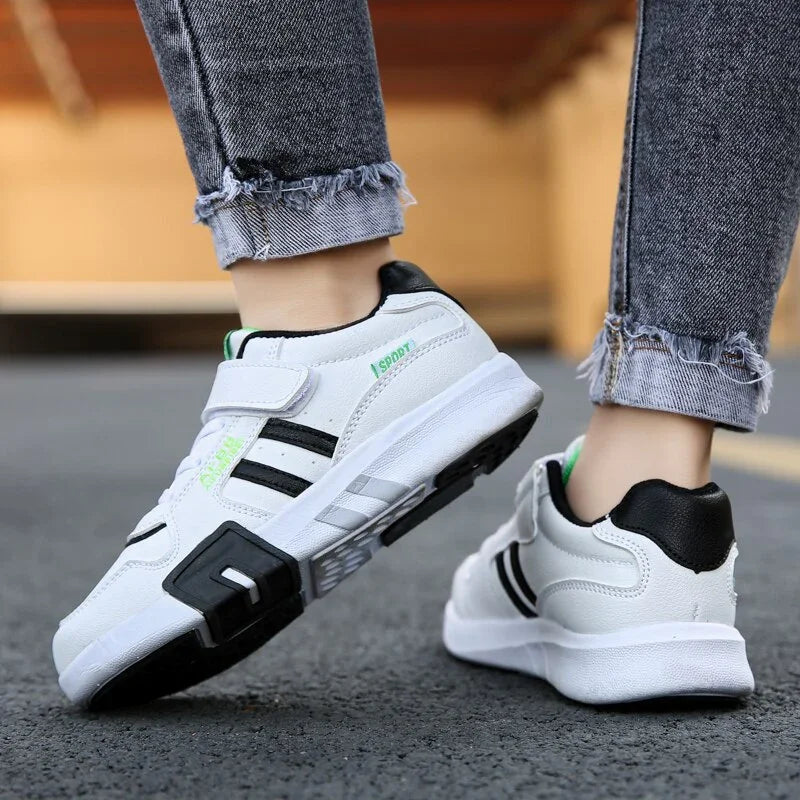 Boys Flat Casual Shoes Child White Leather Sneakers - GuGuTon baby store - Baby Fashion - Toddlers Outfits - Babies Outfits - Toddler Clothes - Kids Clothing - Newborn Clothes - Newborn Wear - Kids Wear - Trending Clothes - Trending Outfits - Fall Fashion - Winter Fashion - Girls Clothes - Boys Clothes - Babies Wear - Kids Accessories - KidsWear - Summer Clothes - Summer Fashion - Summer Trend - Falls Sweaters - Tops - Bottom - Jeans - Blouse - Dresses - Newborn Dresses - Toys