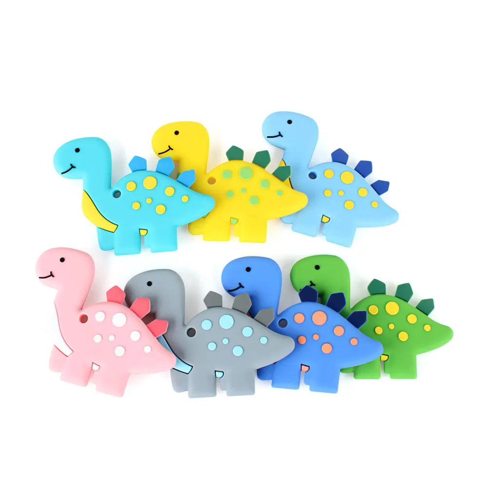 1pc Silicone Baby Teether Cartoon Animal BPA Food Grade DIY Nipple Holder