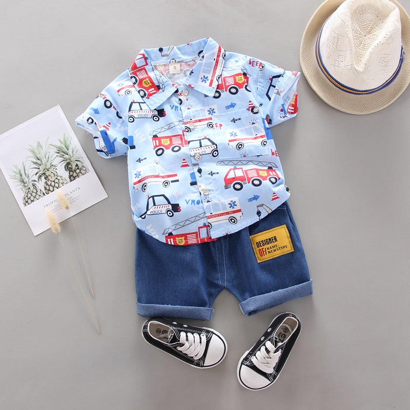 Kamila Children Fashion Clothing Baby Cartoon Two Piece Set - GuGuTon
